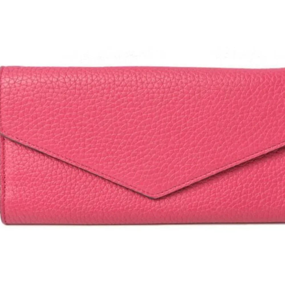 Christian Dior Wallet Long Wallet Diorissimo Bicolor Rose Pink
